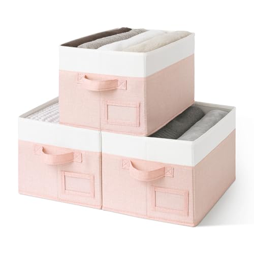 Closet Shelf Baskets with Label (3 Count)