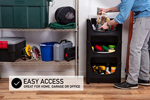 Jumbo Stackable Storage Bins (3 Count)