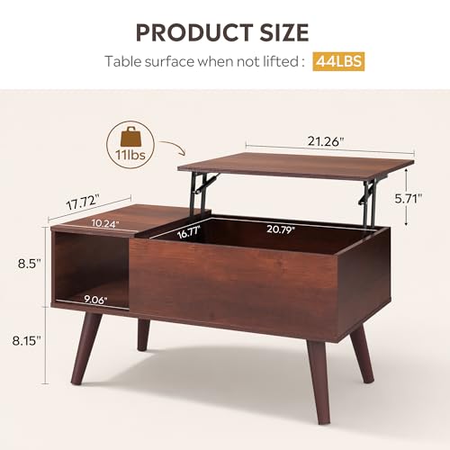 Lift Top Coffee Table with Hidden Storage