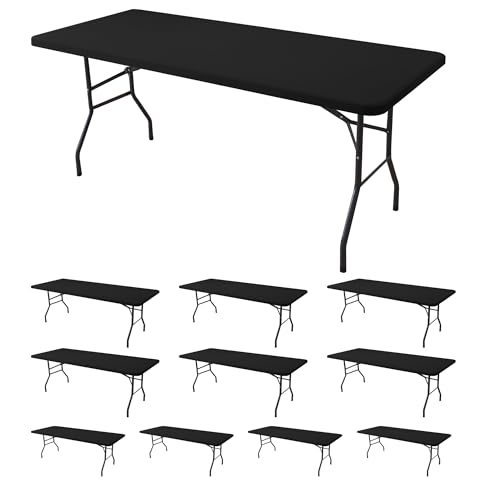Fitted Tablecloth for 6 Foot Rectangle Tables (10 Count)