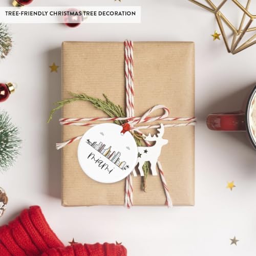 Round Ceramic Porcelain Christmas Tree Keepsake Gift