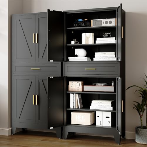 71 "Farmhouse Metal Filing Cabinet with a Drawer and 4 Adjustable Shelves