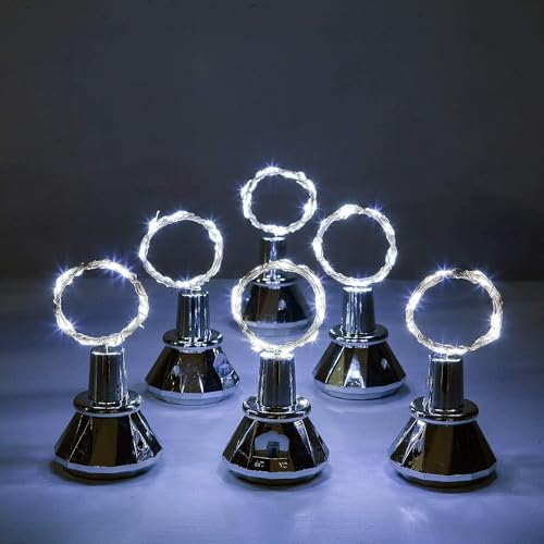 Upgraded 12 Pack Diamond Solar Wine Bottle Lights (6.5 Foot)