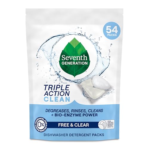 Triple Action Clean Automatic Dishwasher Detergent Packs with Bio (54 Count)