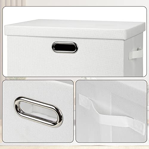 Large 17" 36 Quart Collapsible Stackable Storage Bins with Lids