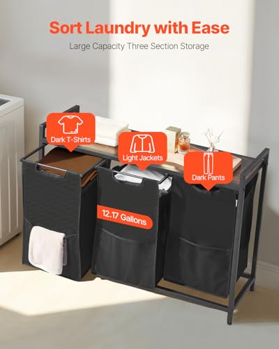 3 Section Laundry Sorter