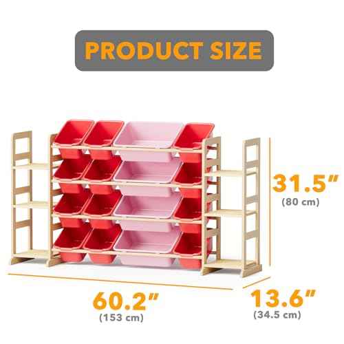 Toy Storage Organizer with 6 Shelves and 16 Bins (6 Count)
