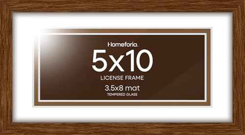5x10 Brown Oak License Frame (2 Count)