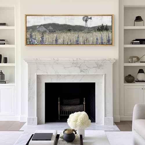 Large Framed Canvas Print Wall Art Rustic Farmhouse Landscape Barn