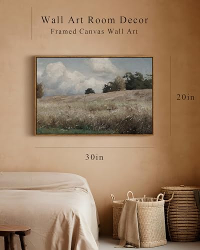 Framed Canvas Wall Art Vintage Decor
