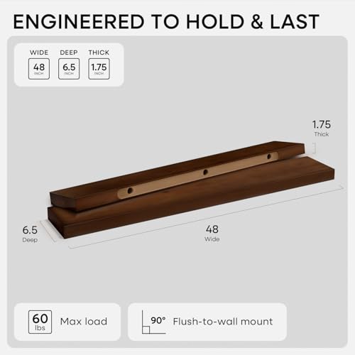 48 Inch Floating Shelves (2 Count)