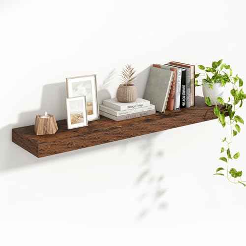 Floating Shelves 47.2" W x 10.3" D Rustic Brown Set of 1