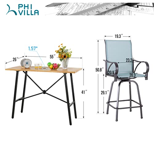 Bar Height Outdoor Table and Chairs 5 Piece (5 Count)