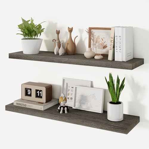 Elm Wood Floating Shelf 36x8” Set of 2 (2 Count)