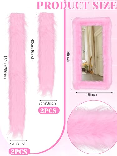 Full Length Mirror Cover 59 x 16 Inch Fluffy Universal