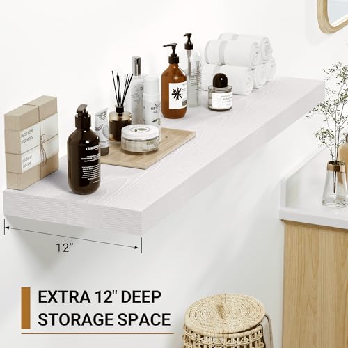 24 x 12 Floating Shelves 12 Deep (2 Count)