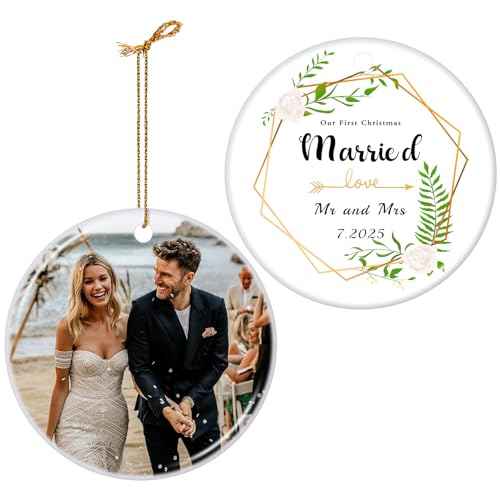 Personalized Our First Christmas Married Ornament 2025