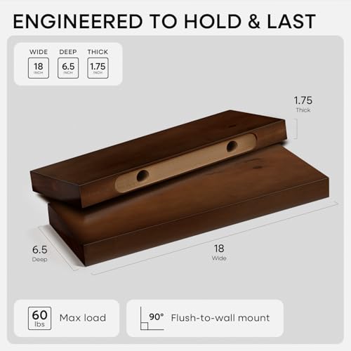 18 Inch Floating Shelves (3 Count)