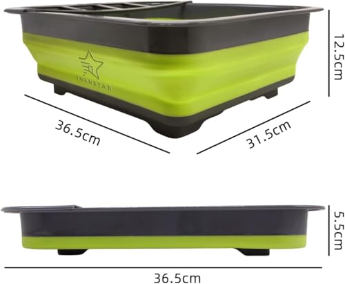 Collapsible Dish Drying Rack for RV Campers Portable Dinnerware Drainer Organizer for Kitchen Travel Trailer