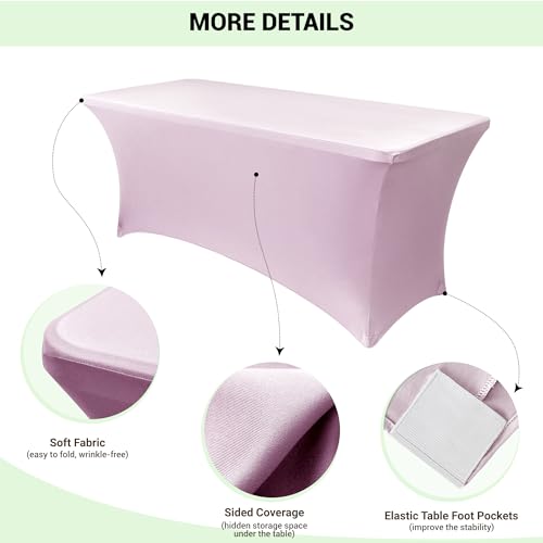 6ft Stretch Spandex Table Cover (2 Count)