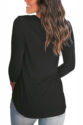 V neck Christmas Long Sleeve for Women Merry Christmas Print Graphic Tee Shirts Tops XL