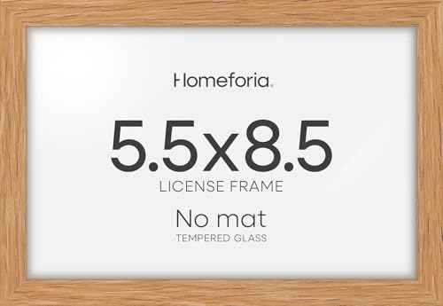 5.5x8.5 Natural Oak Business License Frame (2 Count)