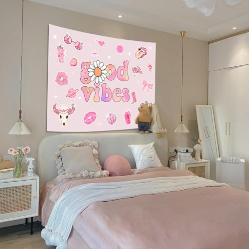 Y2K Tapestry Pink Wall Tapestry