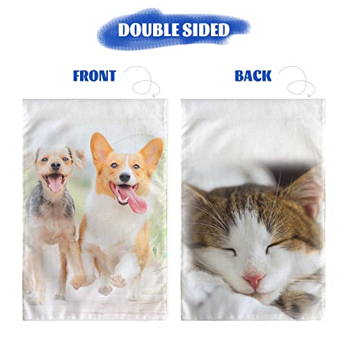 Sublimation Garden Flags Blank Garden Flag 12x18 Inch Double Side Custom Create Your Own Solid White Flag DIY Blanks Canvas Banner to Decorate
