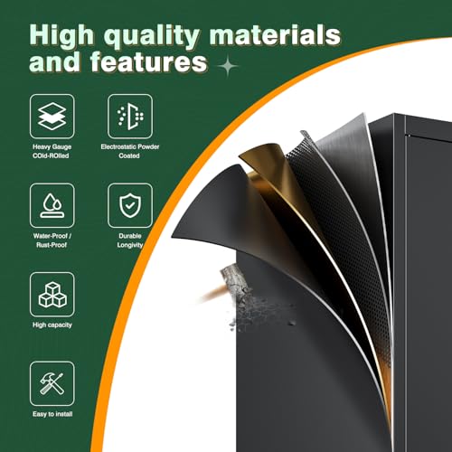 71" H Metal Storage Cabinet with 2 Doors and 4 Shelves