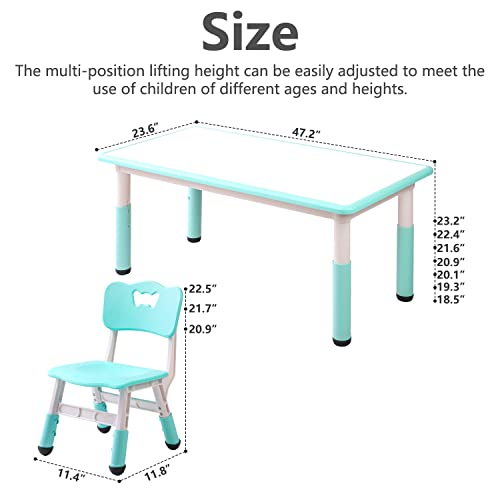 Children's Table and Chair Set Suitable for Boys and Girls Age 2 (7 Count)