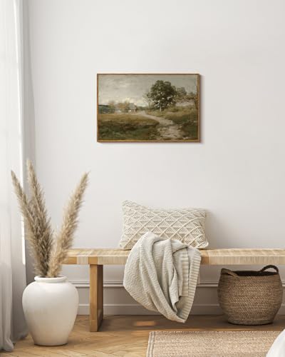 Framed Canvas Wall Art Vintage Decor