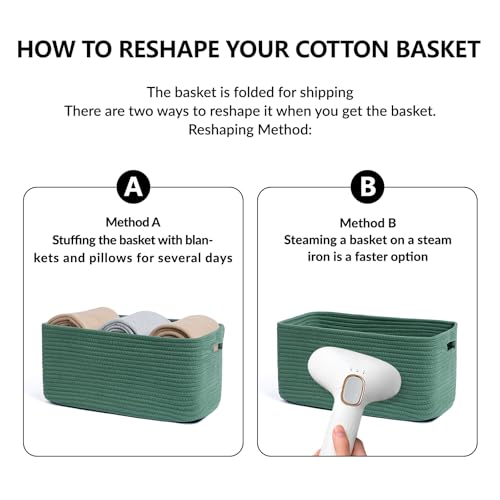 Large Storage Baskets for Shelves (2 Count)
