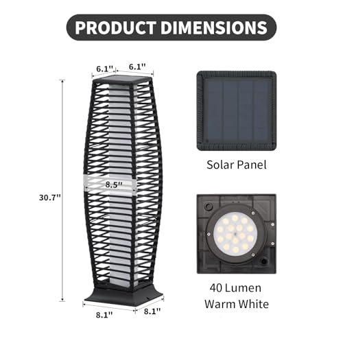 2 Pack Outdoor Floor Lamps Water