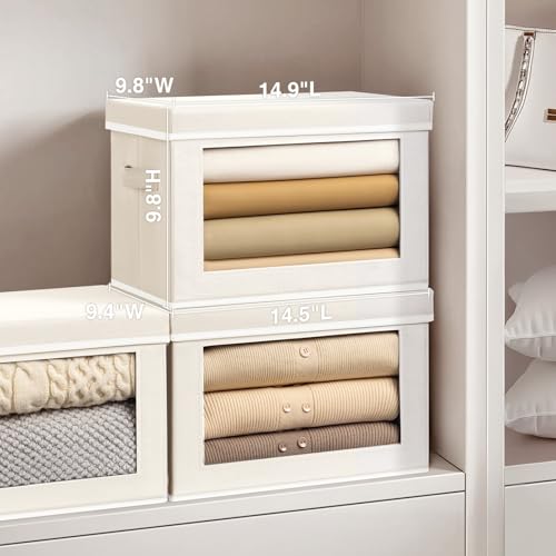 Fabric Storage Bins with Lids (4 Count)