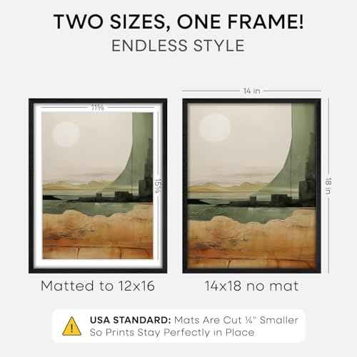 14x18 Black Oak Picture Frame