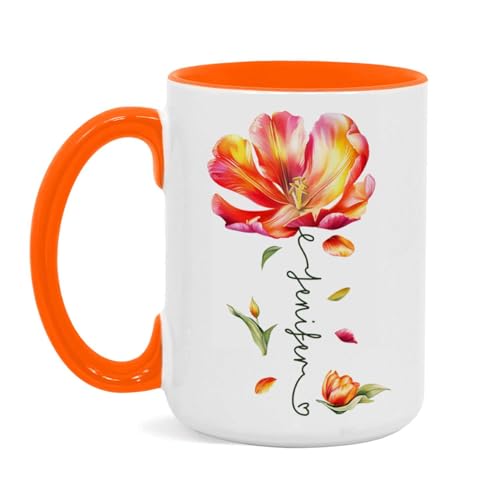 Personalized Flower Blossom Decorative Mug