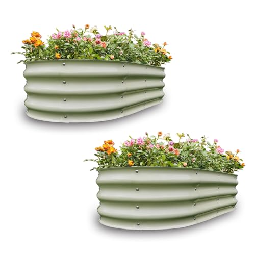 Gardmax 2 Pack Galvanized Raised Garden Bed