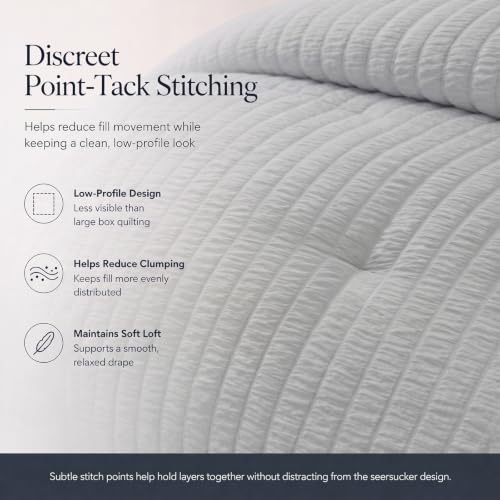 Oversized Queen Seersucker Comforter Set