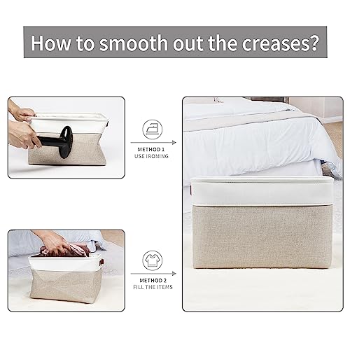 Storage Bins Large Fabric Storage Baskets for Shelves 3 Pack (3 Count)