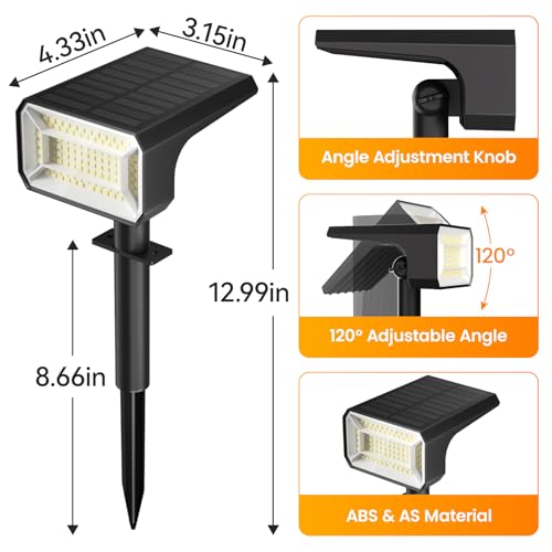 4 Pack Solar Spot Lights Outdoor Waterproof IP67 (4 Count)