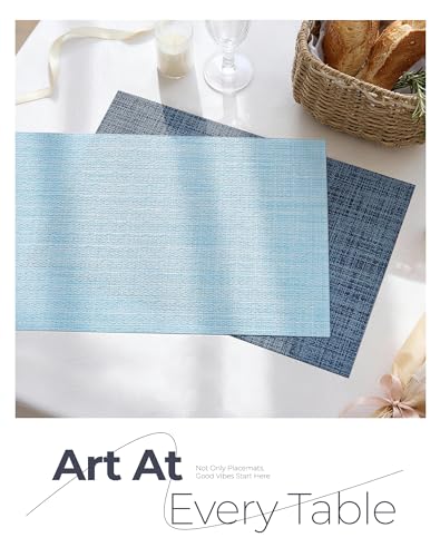 Deep Navy Woven Placemats Set of 12 (2.7 Count)