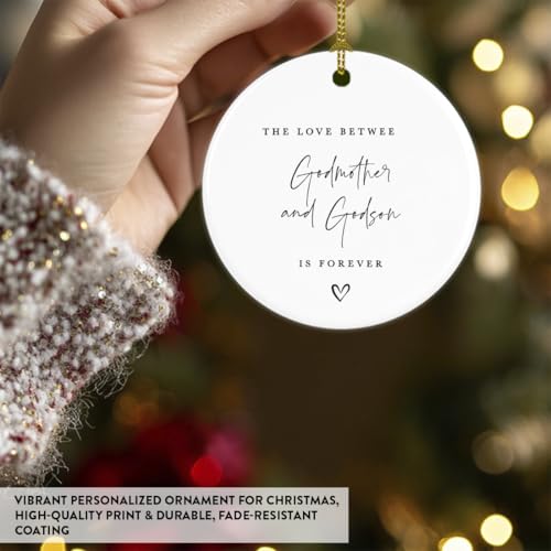 Round Ceramic Porcelain Christmas Tree Ornament Keepsake Collectible Gift