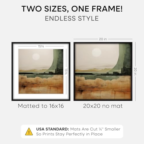 20x20 Black Oak Picture Frame