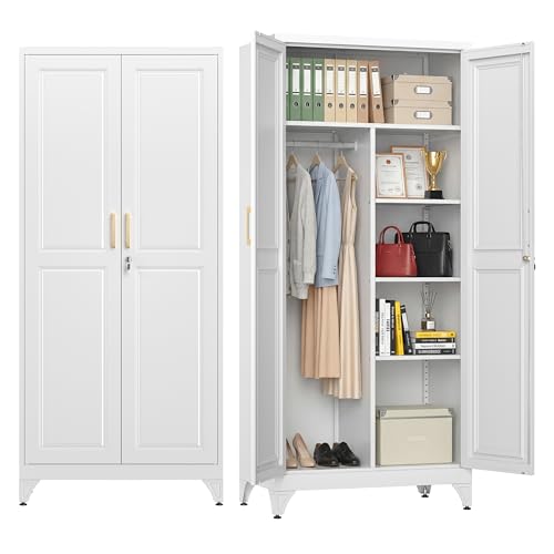 71" Tall Wardrobe Closet with Door