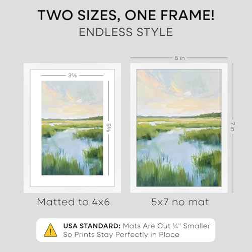 5x7 White Picture Frame