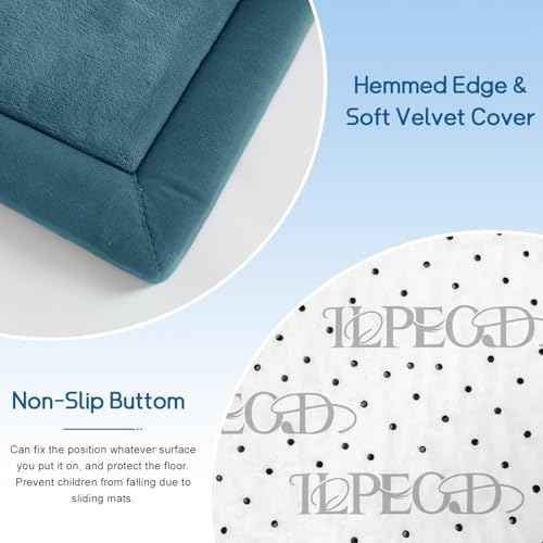 Baby Play Mat for Floor Nursery Rug Muscle Mat Area Rug Playroom Rug 74"x50" Playpen Mat Elastic Foam 1.3" Thick Crawling Mat for Babies