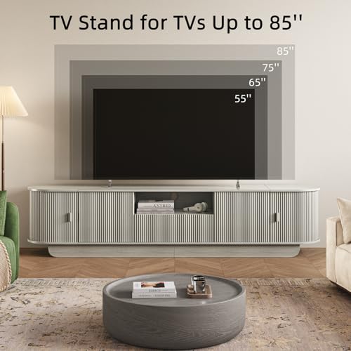 86.6'' Fluted TV Stand for 55