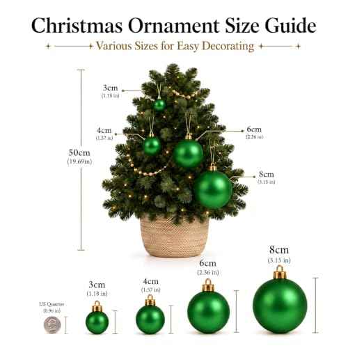 60mm 2.36" Christmas Ball Ornaments Shatterproof Christmas Ornaments Set Decorations for Xmas Tree Balls (34 Count)
