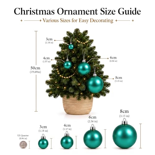 24ct Green Christmas Ornaments for Tree Decorations (24 Count)