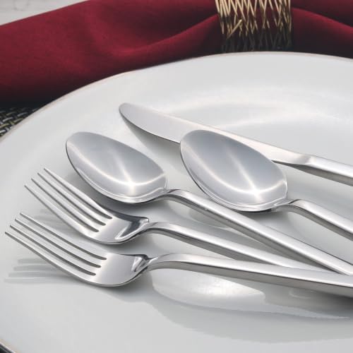 Cube 45 Piece Forged Stainless Steel Flatware Set Cutlery Set (8 Count)